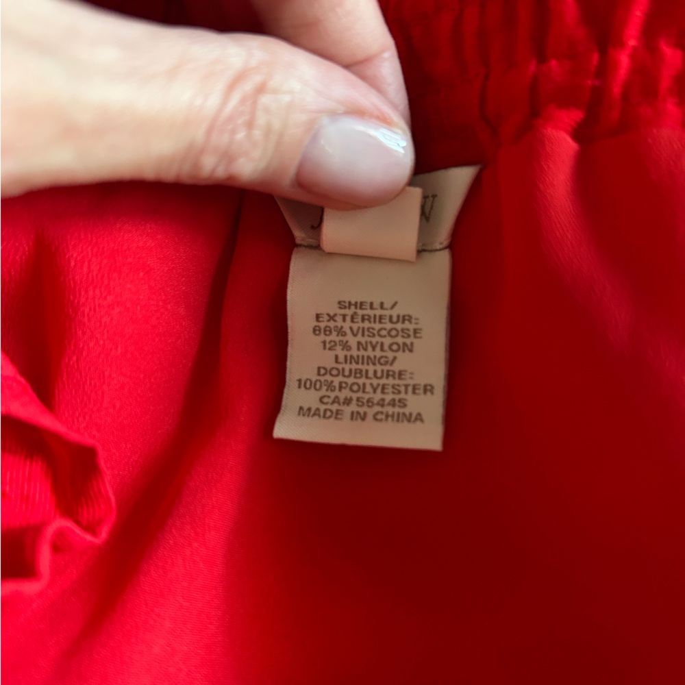 J. Crew red paperbag mini skirt, size 4 - Picture 11 of 13